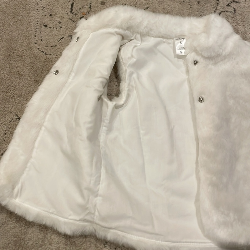 Carter's White Furry Vest for Kids - Picture 8 of 8